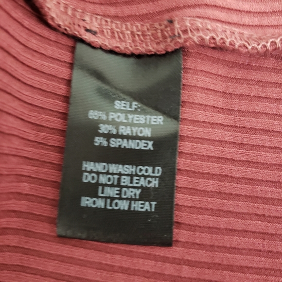 Lulus Haley Washed Burgundy Three-Quarter Sleeve Scoop Neck Top Fitted Tee Sz S - Picture 7 of 9